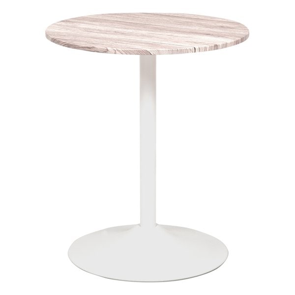 カフェテーブル 丸型 おしゃれ スチール ホワイト・直径60×高さ70cm LT-4918WH