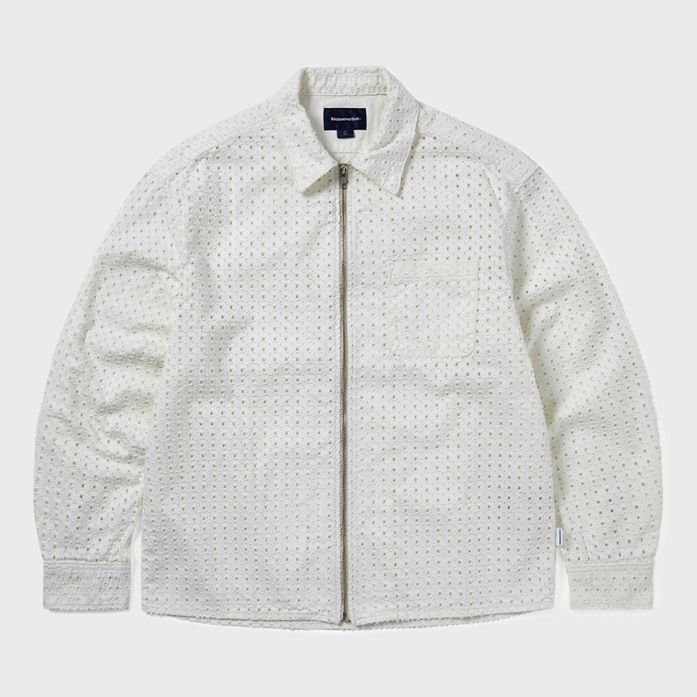 ディス・イズ・ネヴァー・ザットディスティンテッドデニムシャツオフホワイト