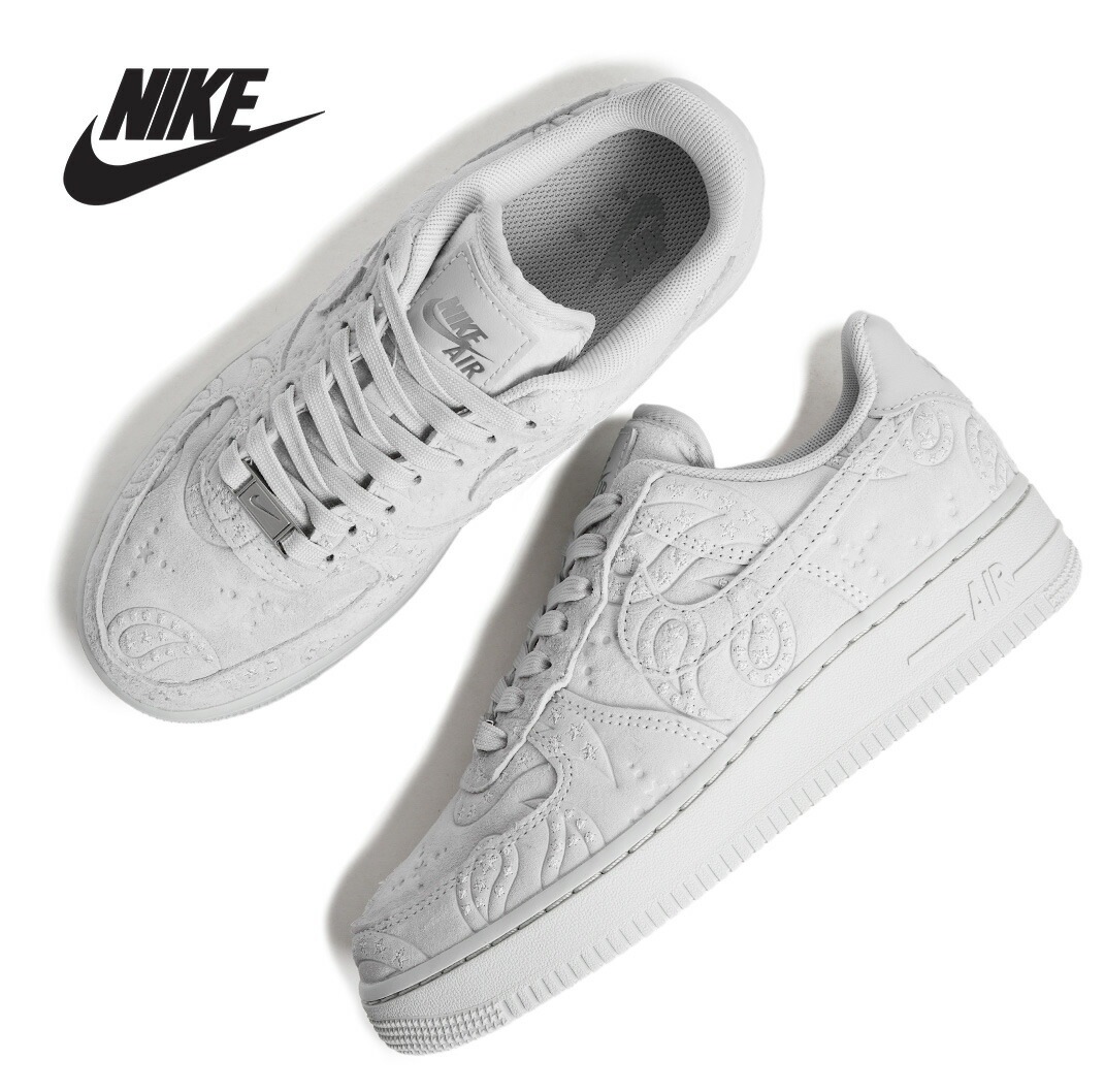 NIKE ナイキ エア フォース 1 ロー スエード スニーカー AIR FORCE 1 LOW SUEDE PAISLEY/GREY FOG ( グレー ペイズリー AF1 IO1259-002 )