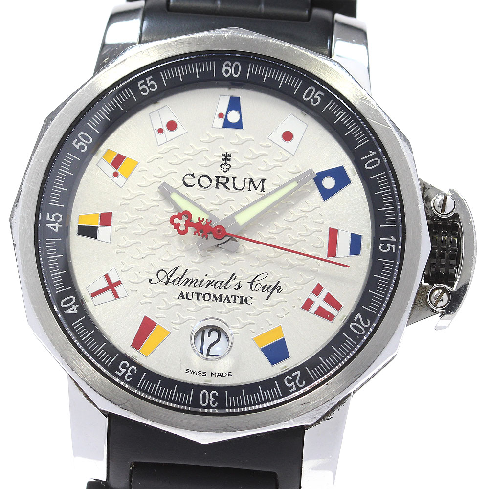 コルム CORUM アドミラルズカップ トロフィー41 デイト 自動巻き メンズ _844118【中古】