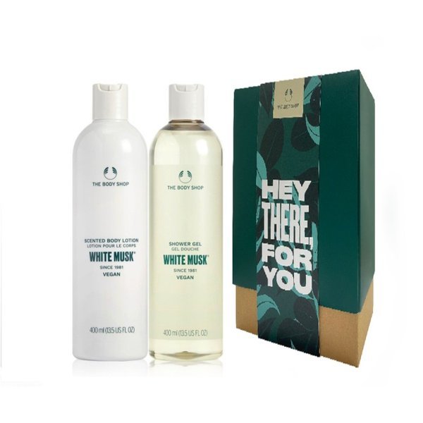 【The body shop】 ギフト ラッピング NEW ホワイト マスク ボディ 2点 セット (400ML)