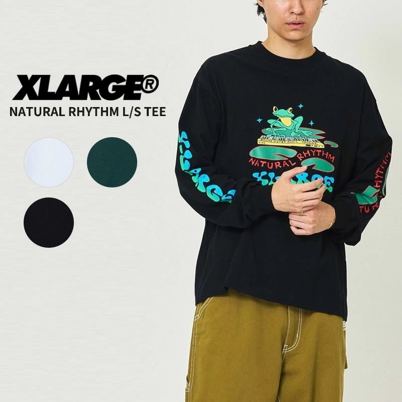 エクストララージ XLARGE NATURAL RHYTHM L S TEE ロングTシャツ 長袖 ロンT カットソー メンズ