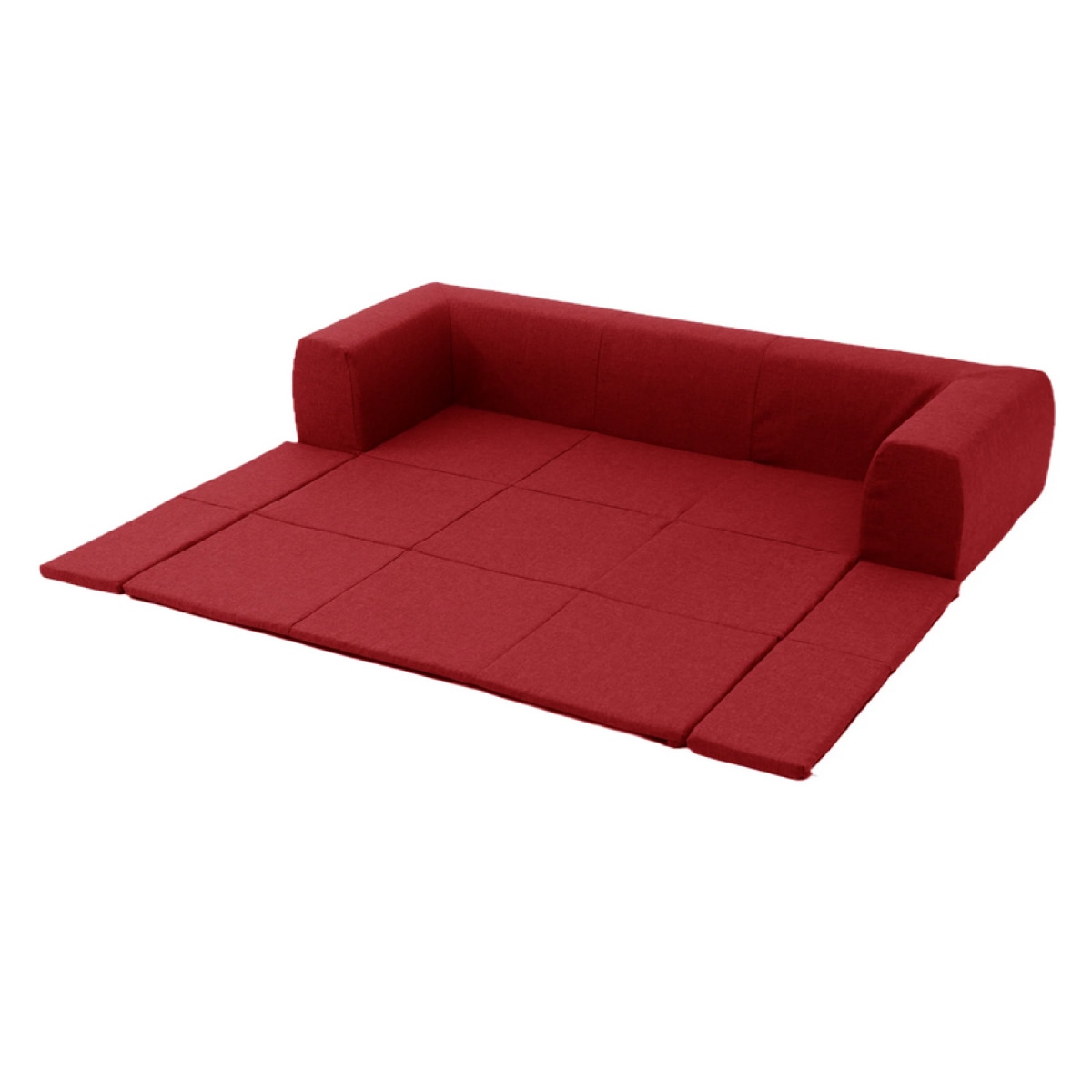 【I】セルタン CELLUTANE フロアマット付き ソファ M ダリアン レッド JOUIR ジュイール カバー洗濯可 A682a-563RED キッズ プレイマット 【