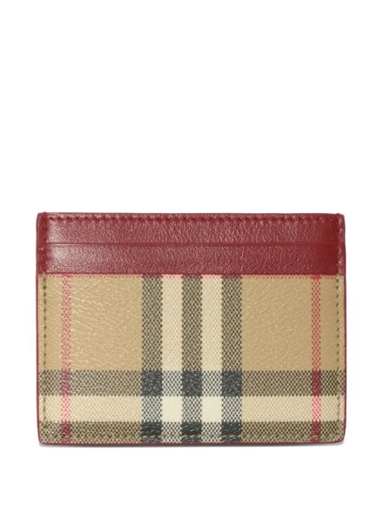 BURBERRY Women Business Card Wallet 8116329 B9724 VNTG CHK RUBY