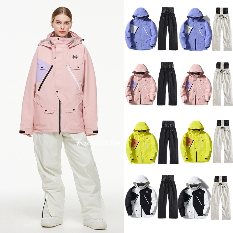 スノーボードウェア 2024 2025 上下セット メンズ レディース パンツ ズボン ジャケット アウター ウィンタースポーツセットアップ スキーウェア スノボウェア スノーウェア 韓国風防水