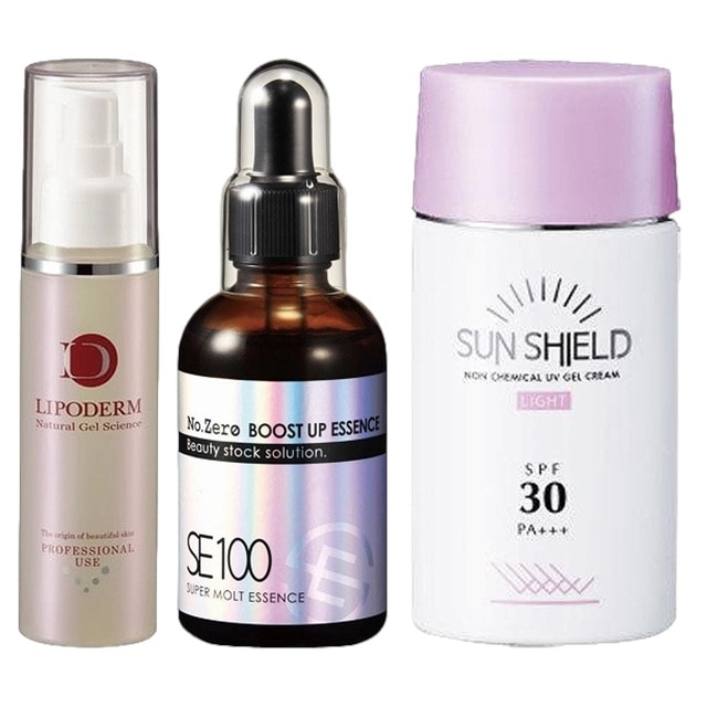 スーパーエッセンス 2種 /ビタミンC誘導体VC 100ml + No.ZERO 60ml とサンシールドゲル SPF30のセット