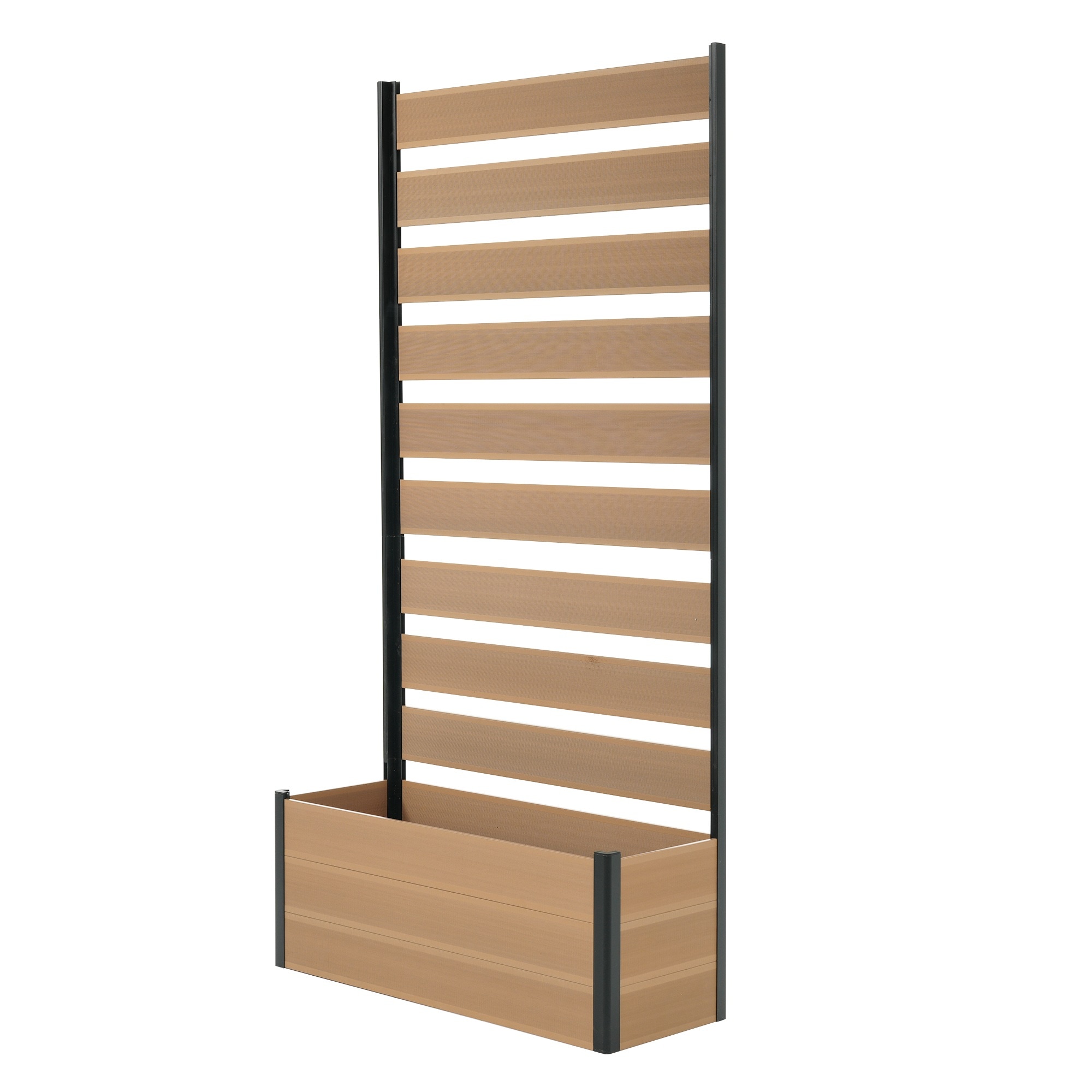 【2点購入で150OFF】【国内即発送】【ナチュラル 90×180cm】ウッドフェンス 目隠し フェンス ウッド 木製 人工木 ボーダーフェンス プランターフェンス ラティス ハイタイプ 180 ガー