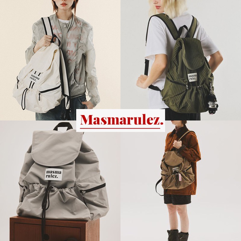 【韓国人気】String flap backpack