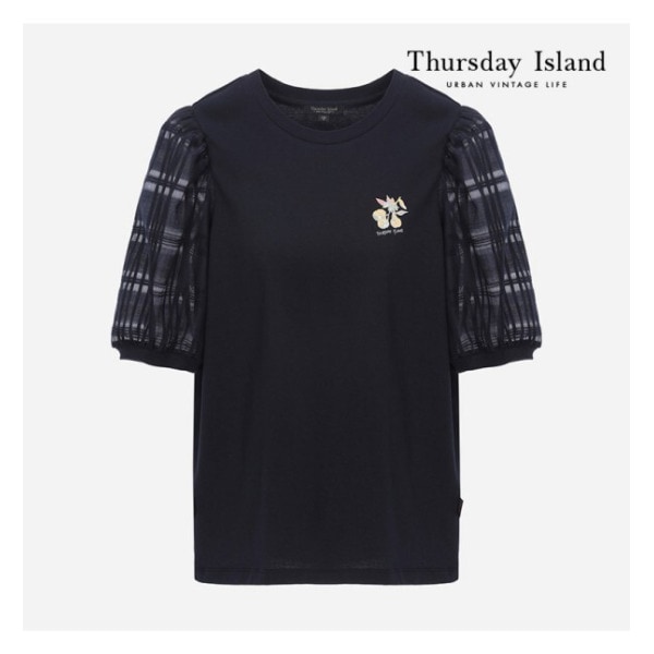 Thursday Island チェックウブンミックスTシャツ(T224MTS235W)