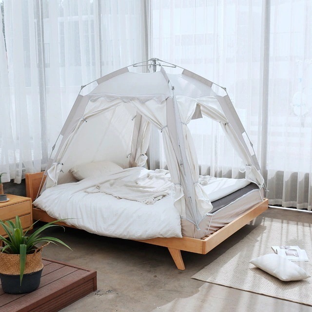 ベッドテント屋内クイックインストール暖かい日よけ換気多機能屋内テント子供と大人良い睡眠の改善防虫剤