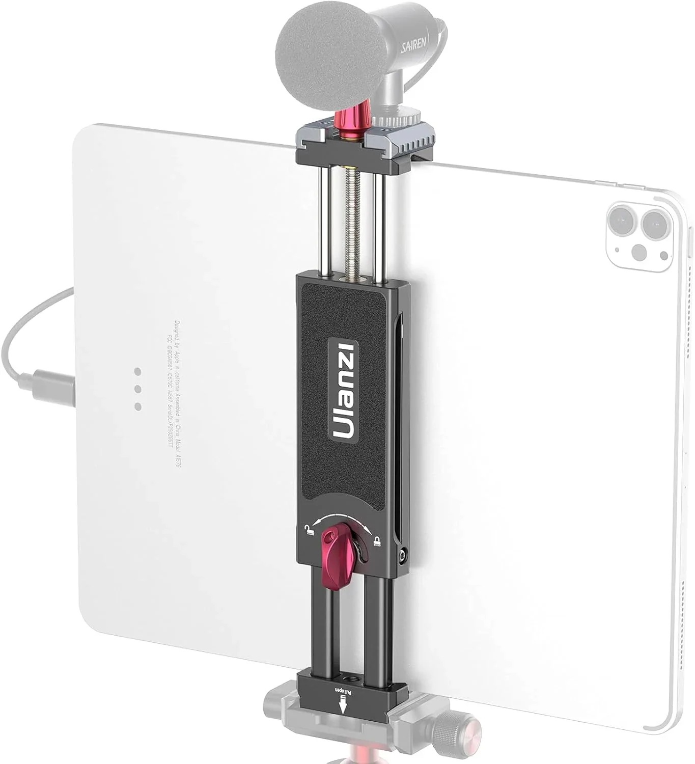 Ulanzi タブレットホルダー 三脚用 ipadホルダー 金属製 7.9-12.9 インチ iPadブラケット 2つアルカスイス ゴールドシュー付き mini Air Pro 7.9 9.7