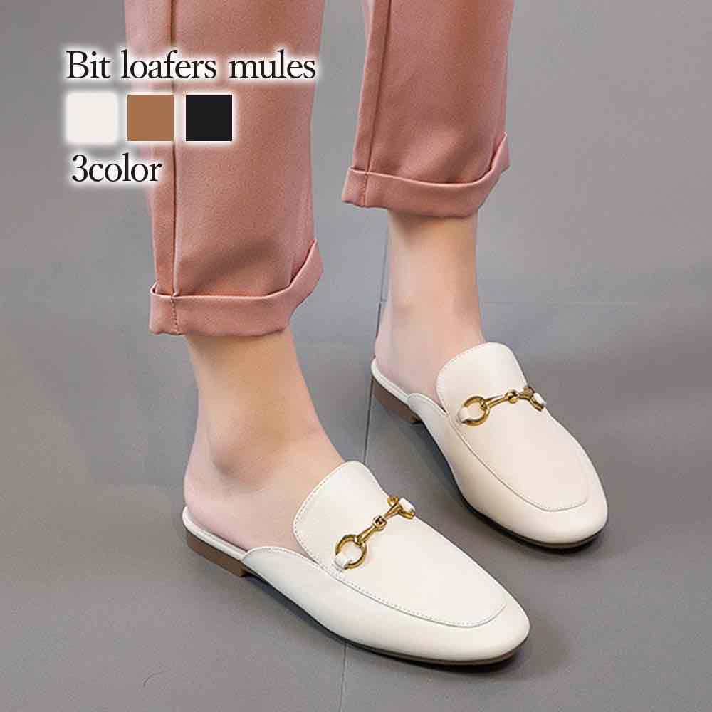 スリッポン スニーカー ビットローファーミュール 4E 疲れない ローファー 春 レディース 軽量 新作 5E グレー 黒 ブランド 雪道 冬 シューズ キルティング 白 24.5 あったか ピンク