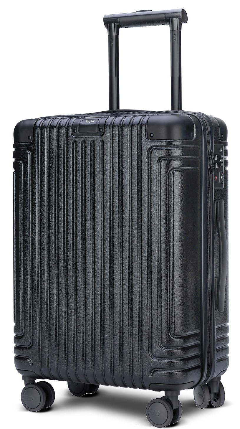 [Bargiotti] スーツケース 拡張機能付 ABS+PC キャリーケース 耐衝撃 静音 軽量 キャリーバッグ 日乃本キャスター USBポート付き YKKファスナー(ブラック, Mサイズ, 70L