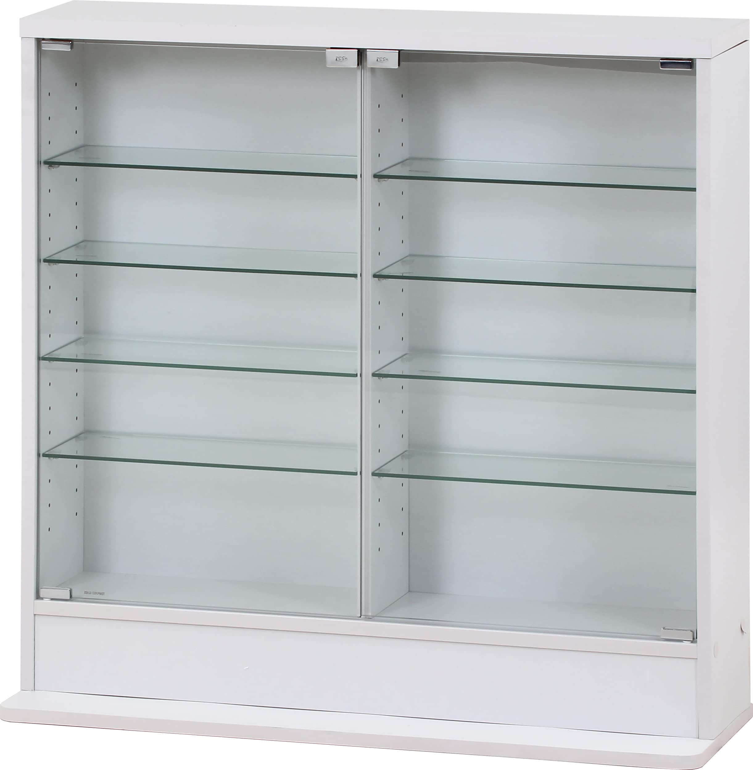 不二貿易(Fujiboeki) コレクションケース フィギュアケース 5段 幅90×奥行29×高さ90cm ホワイト 浅型 可動棚 組立商品 ロータイプ 96072