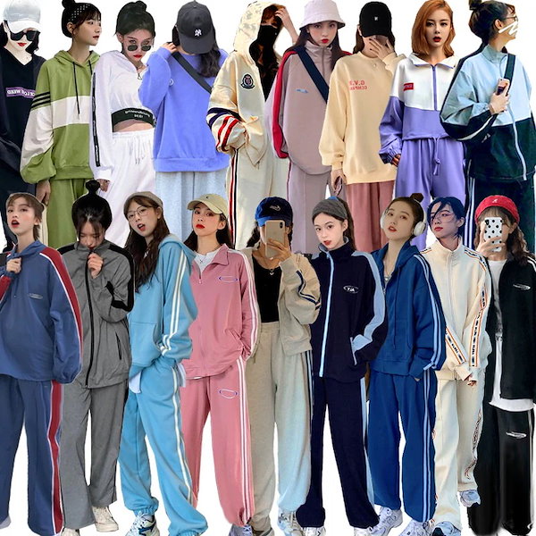 ■激レア■韓国製■KOREA■ジャージ上下■セットアップ■ セットアップ レディース ジャージ 上下セット 韓国 ファッション
