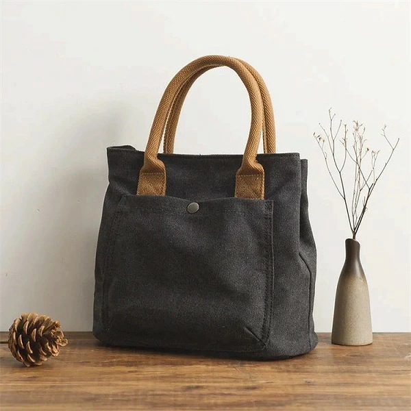 ファッション商品のキャンペーン 弁当バッグ 手提げ帆布袋 ハンドバッグ ファスナースタイル 6,657円