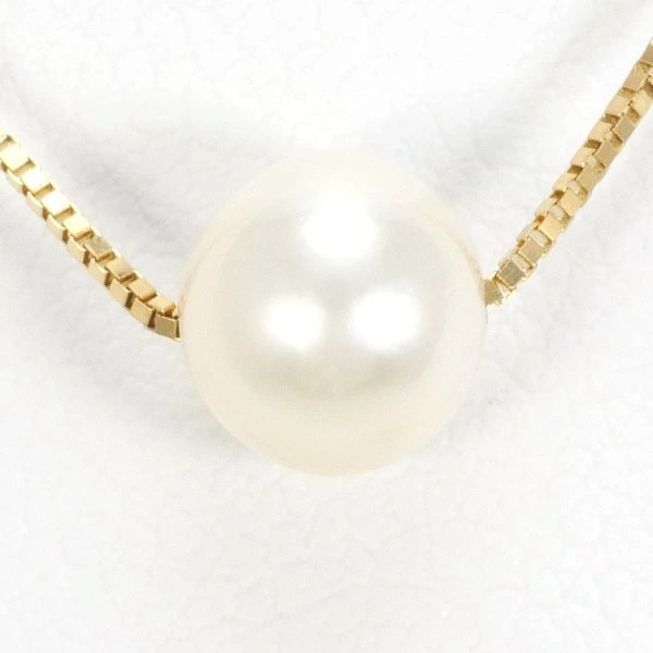 K18 18金 YG イエローゴールド ネックレス パール(真珠) 約40cm ジュエリー 中古