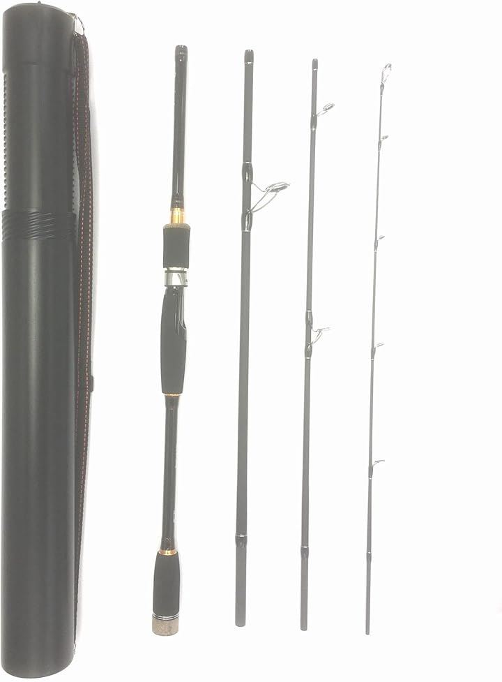 7ft パックロッド シーバス 4本継ぎ ルアー ミディアム スピニング 2.1m ロックフィッシュ (7ftスピニング4ピース(M)＆ハードロッドケース, 7ft(2.1m))