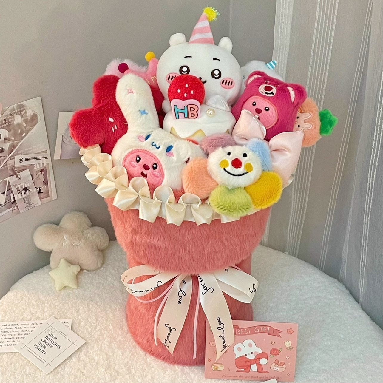 誕生日プレゼント 人形花束 人形 ブーケ 女の子用 仲良し バレンタインデー ギフト 卒業式 母の日