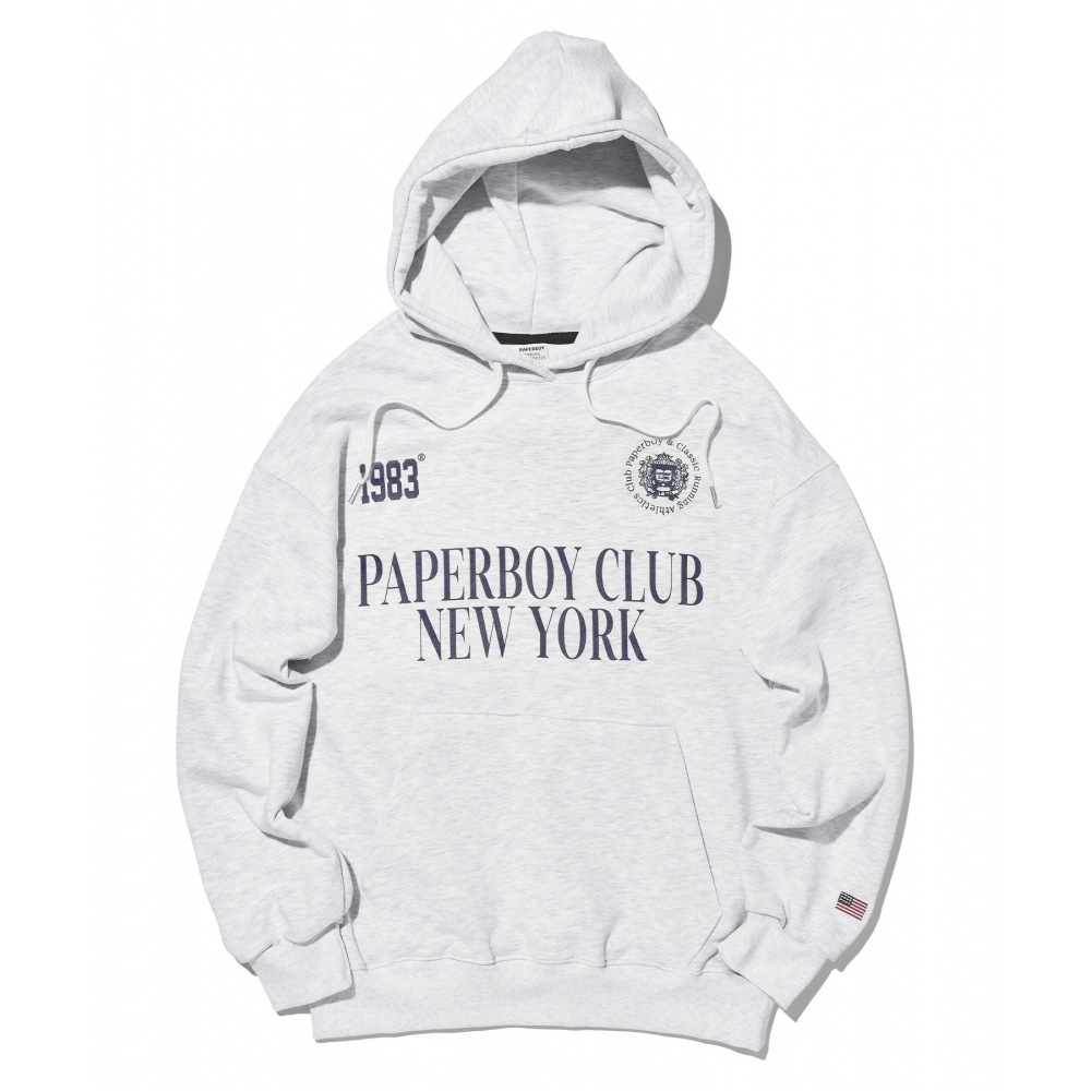 PAPERBOYスポーツクラブフーディ - ホワイトメランジ