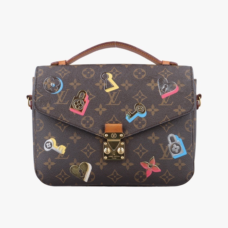 ポシェットメティスMMモノグラム/ブラウン系×マルチカラーモノグラムキャンバスM44360ICチップ中古 93,500円