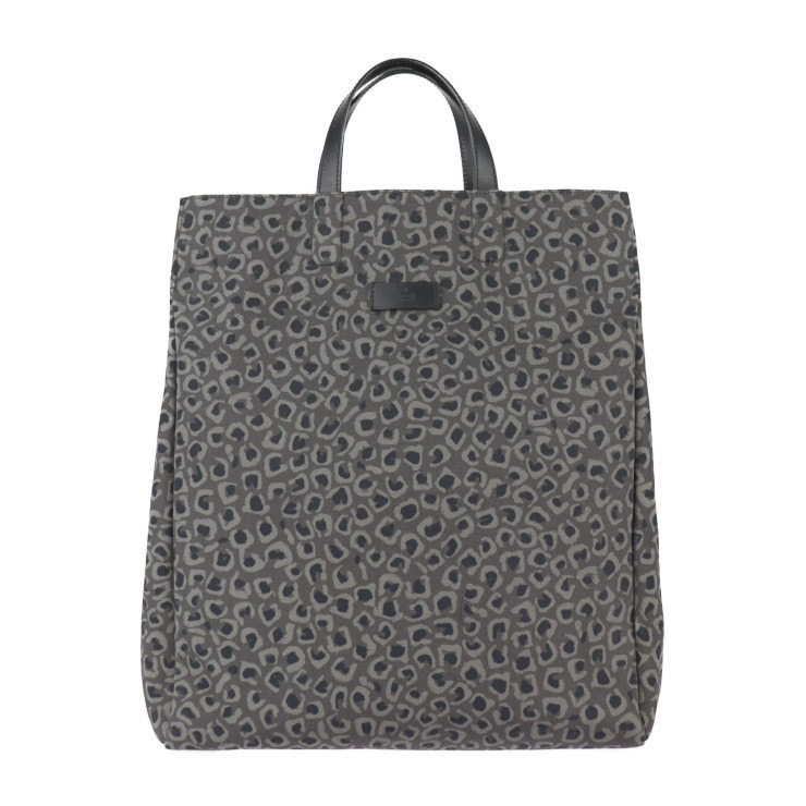 美品 GUCCI グッチ トートバッグ 341739 ショッピングバッグ キャンバス レザー グレー系 ブラック レオパード柄 ヒョウ柄【本物保証】 27,720円