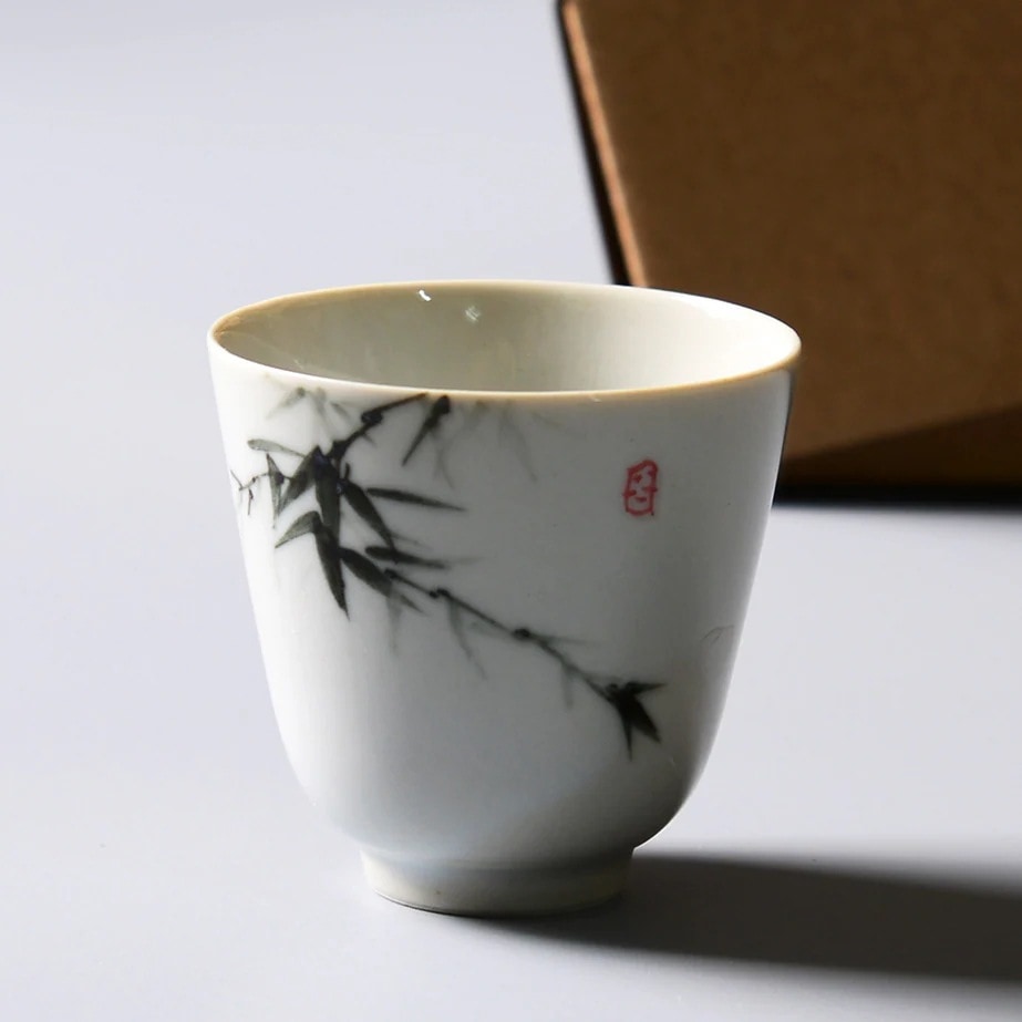 湯のみ ４個セット陶磁器 おしゃれ 茶器 湯呑 湯呑みセット来客用 竹柄 湯呑み 湯飲 湯のみ茶碗 5,163円