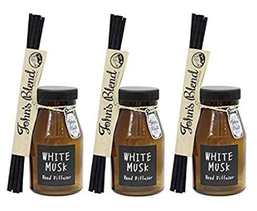 ジョンズブレンド 【3個セット】ノルコーポレーション ルームフレグランス リードディフューザー JOHNS BLEND 140ML ホワイトムスク OA-JON-6-1