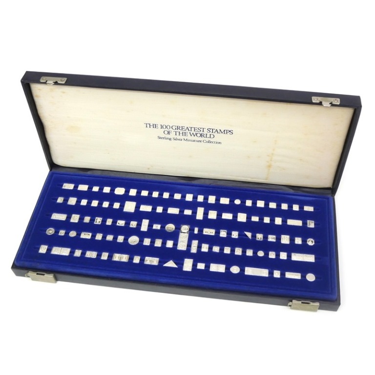 フランクリンミント 世界の偉大な切手100選 銀製プルーフコレクション /シルバー/SV925 【中古】(66490)