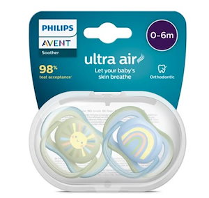 PHILIPS AVENT ウルトラエアノリゲ おしゃぶり2点セット SCF085 (0 ~ 6ヶ月)