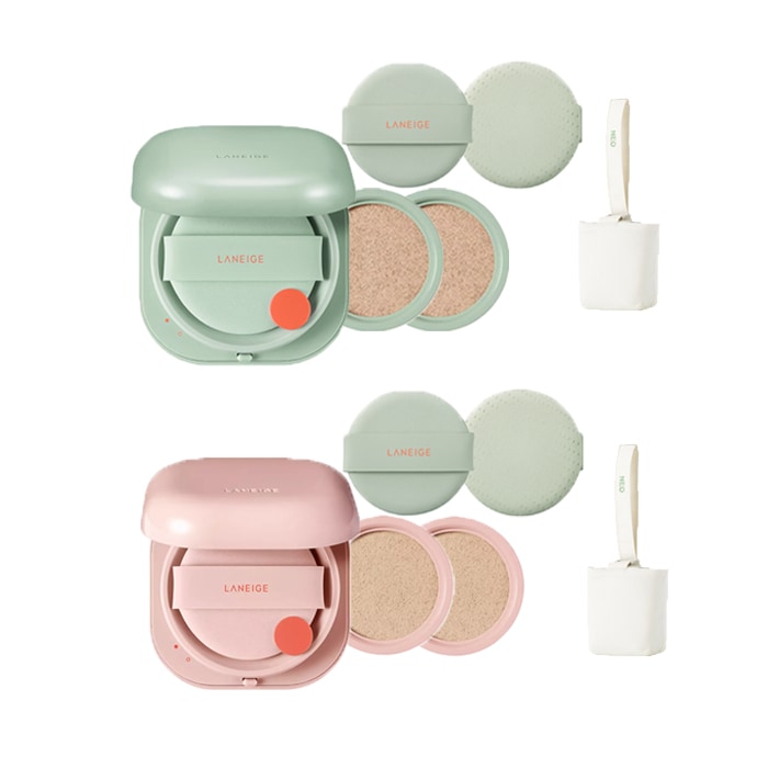 ネオクッション(マット/グロウ) 本品15g+リフィル15g+リフィル15g+専用パフ2枚+パウチ 全色 13N/17C/21C/21N/23N/25N