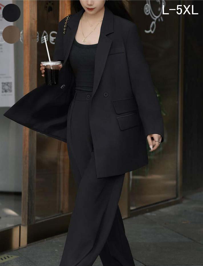 韓国風 パンツスーツ い カジュアルスーツ 大きいサイズ レディース 可愛キャリア 通勤 就活 リクルートスーツ 事務服 オフィス OL セレモニースーツ ママスーツ セットアップ ビジネススーツ フ