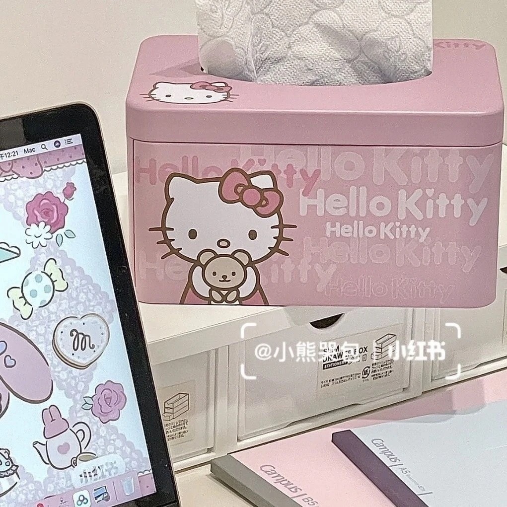 【200点セット】【送料無料】子猫ティッシュ箱高ルックス鉄箱少女心アニメかわいい家庭用ティッシュ箱学生寮デスクトップ収納 97,652円
