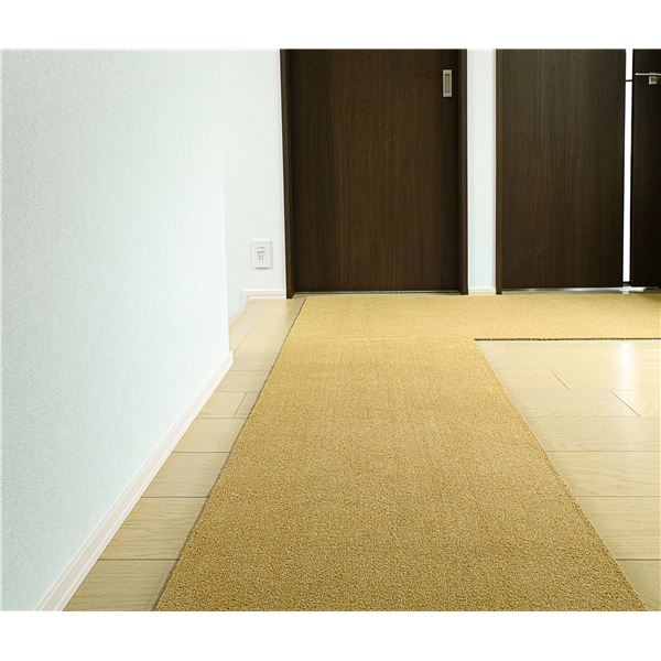 ラグタス 廊下敷マット YE イエロー [約60x200cm]