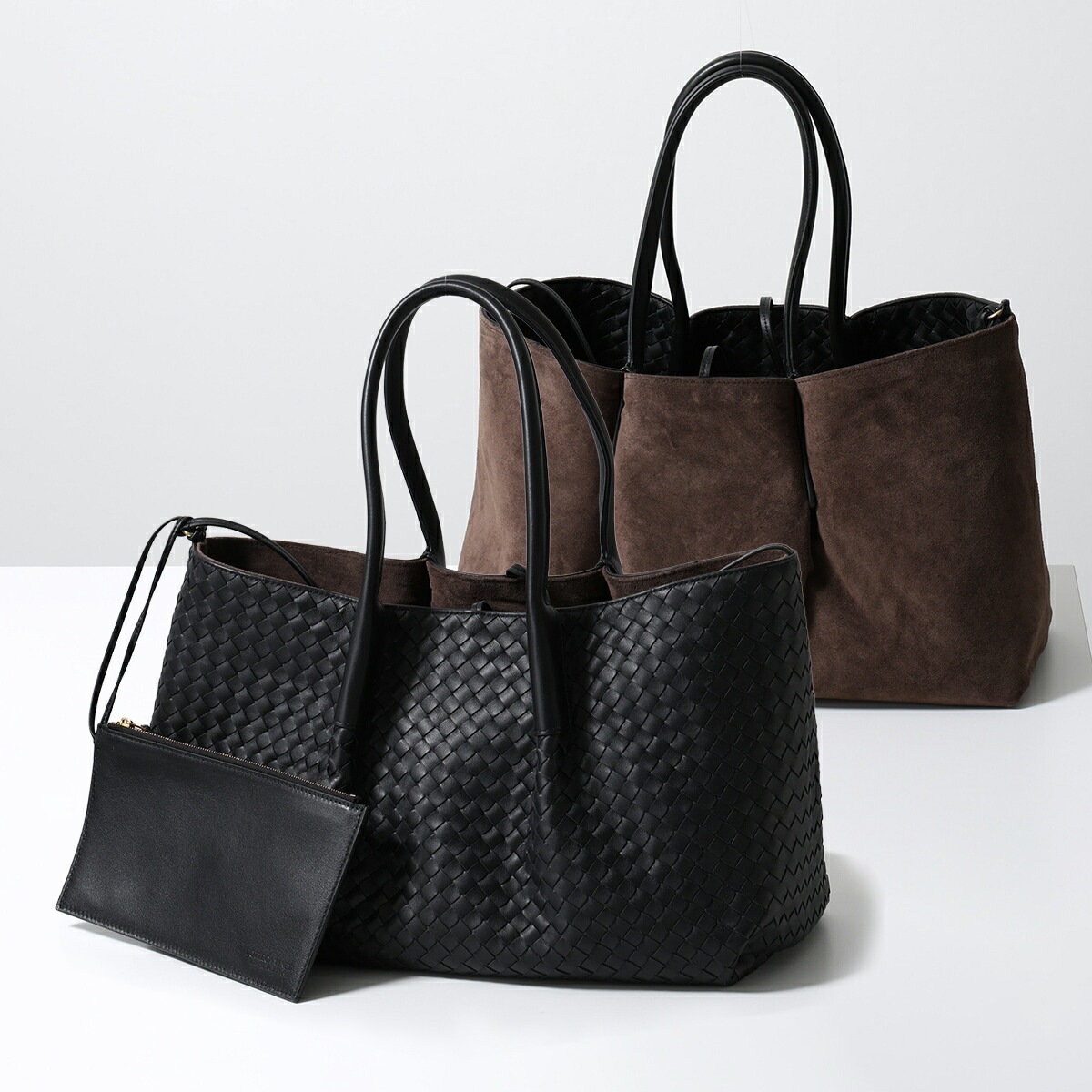 BOTTEGA VENETA ボッテガヴェネタ バッグ Pinacoteca ミディアム 817166 V5AG1 レディース イントレチャート レザー リバーシブル 鞄 1206/BLACK