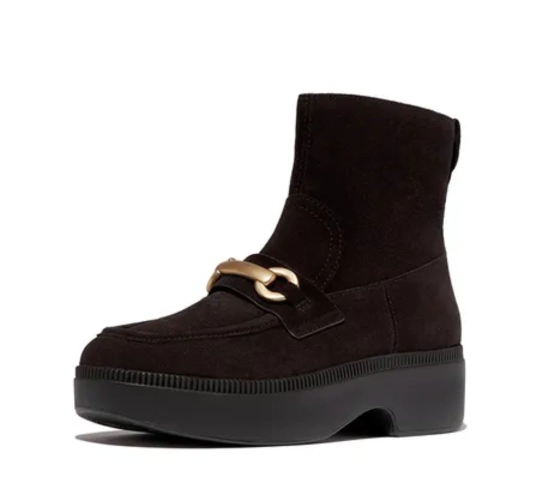 F/W フィットフラップ スエード 濃い ブラウン 女性 アンクル ブーツ 14,473円
