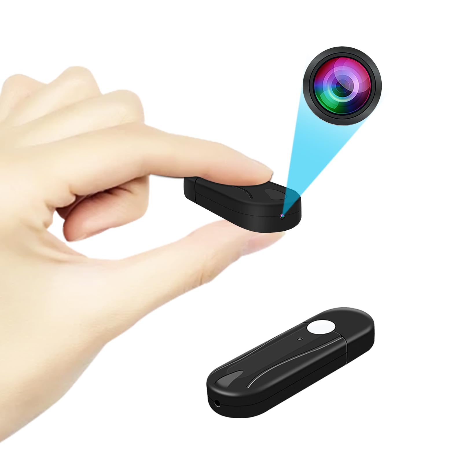 ZTCUIK 小型カメラ 隠しカメラ 超小型カメラ 19g軽量 防犯カメラ小型 スパイカメラ 監視カメラ小型 1080P広角 ループ録画 日時セット USBメモリー型カメラ 証拠撮影家庭用セキュリティ