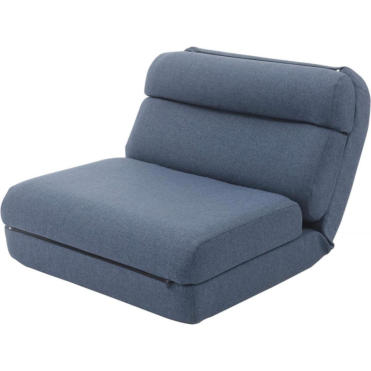 【I】セルタン(CELLUTANE) 3WAY コンパクト座椅子 インディゴブルー　ソファベッド リクライニング A908【受注生産品】
