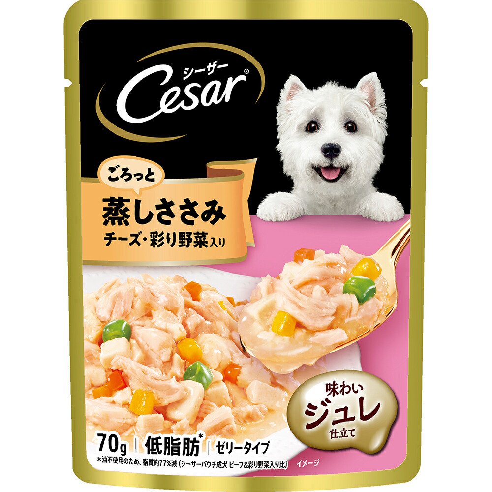 マース　シーザー　ごろっと蒸しささみ　チーズ・彩り野菜入り　７０ｇX１６０　ＣＲＣ45―08―45―20―00