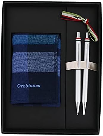 Orobianco オロビアンコ ギフトセット フレッチャ ボールペン＆シャープペン＆ハンドタオル ハンカチ クールシルバー 1953801