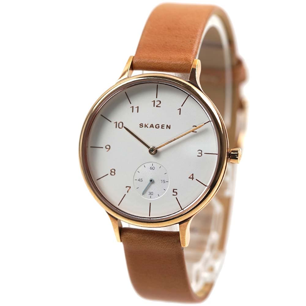 スカーゲン 腕時計 レディース アニータ ホワイト×ブラウン ANITA SKAGEN SKW2405