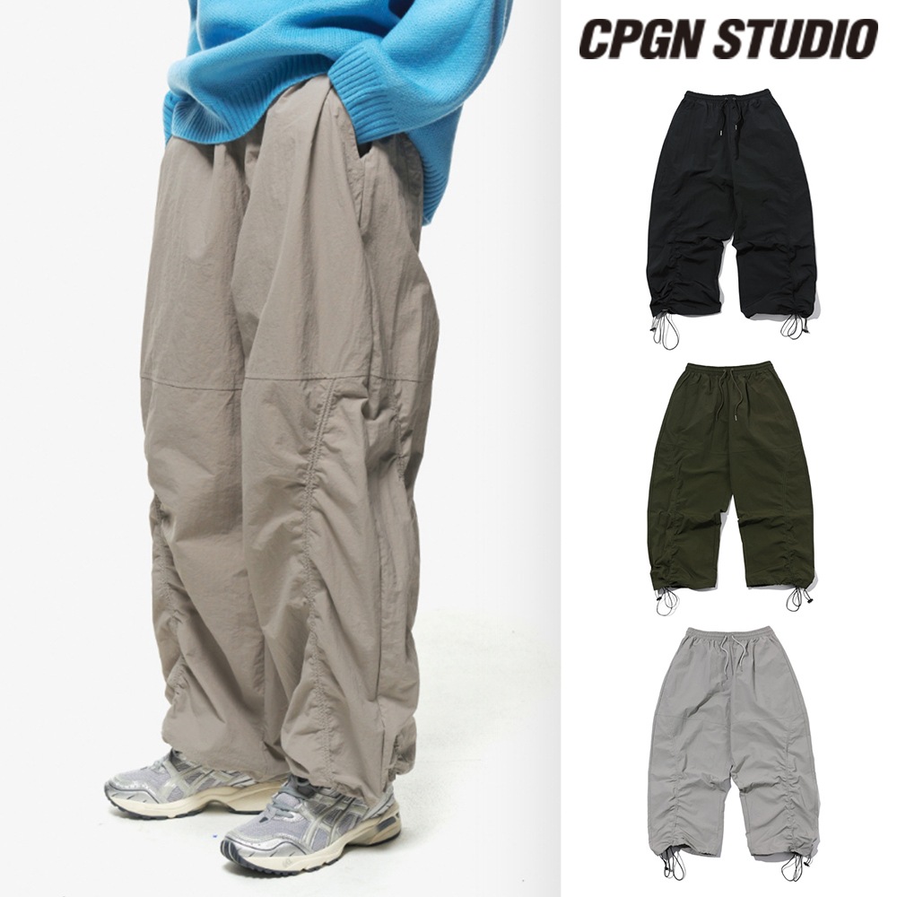 【CPGN STUDIO】 Shirring Wide Nylon Pants