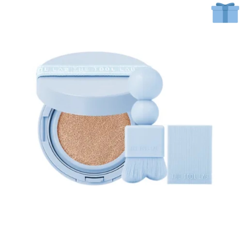 スタンプ スキンフィット クッション エアーリ 本品（11g）+クッション専用ブラシセット 毛穴クッション 軽い密着/韓国人気メイク