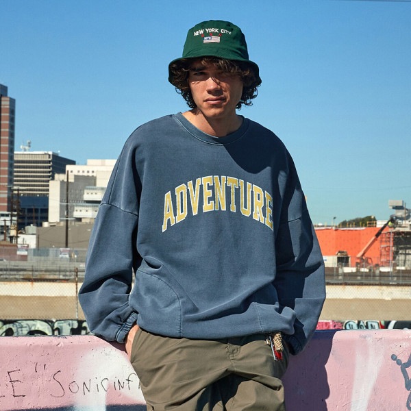 アドベンチャー ピグメント ストリング マンツーマンTシャツ FMT752-Z / 4color