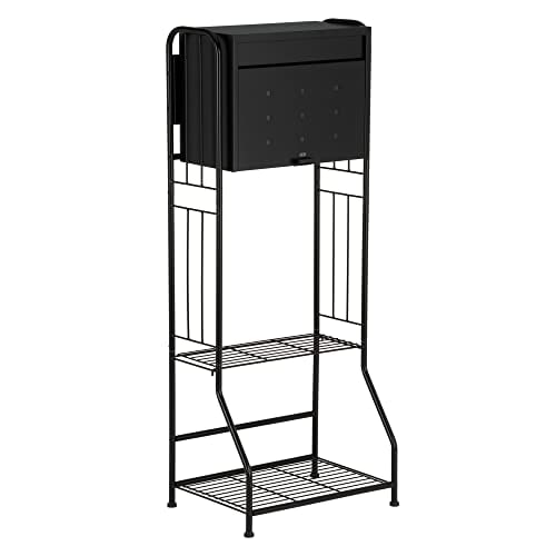 色：マットブラック グリーンライフ ポスト スタンドセット 置き型 屋外 メール便対応 大容量 OP