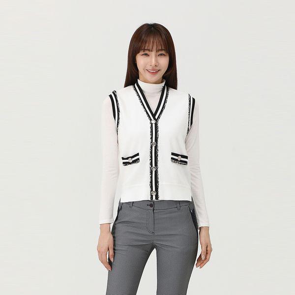 女性ラインポイントVネックスセーター6I23102_P416712153