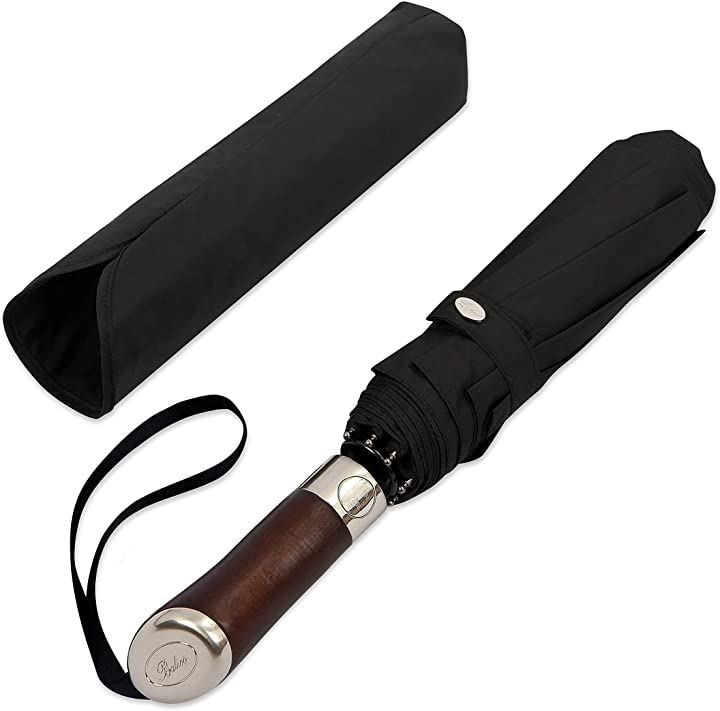 英国 バリオス 折りたたみ傘 メンズ 65cm 8本骨 395g 自動開閉 晴雨兼用 ジャンプ傘 ワンタッチ 大きい(ジェットブラック) 7,814円