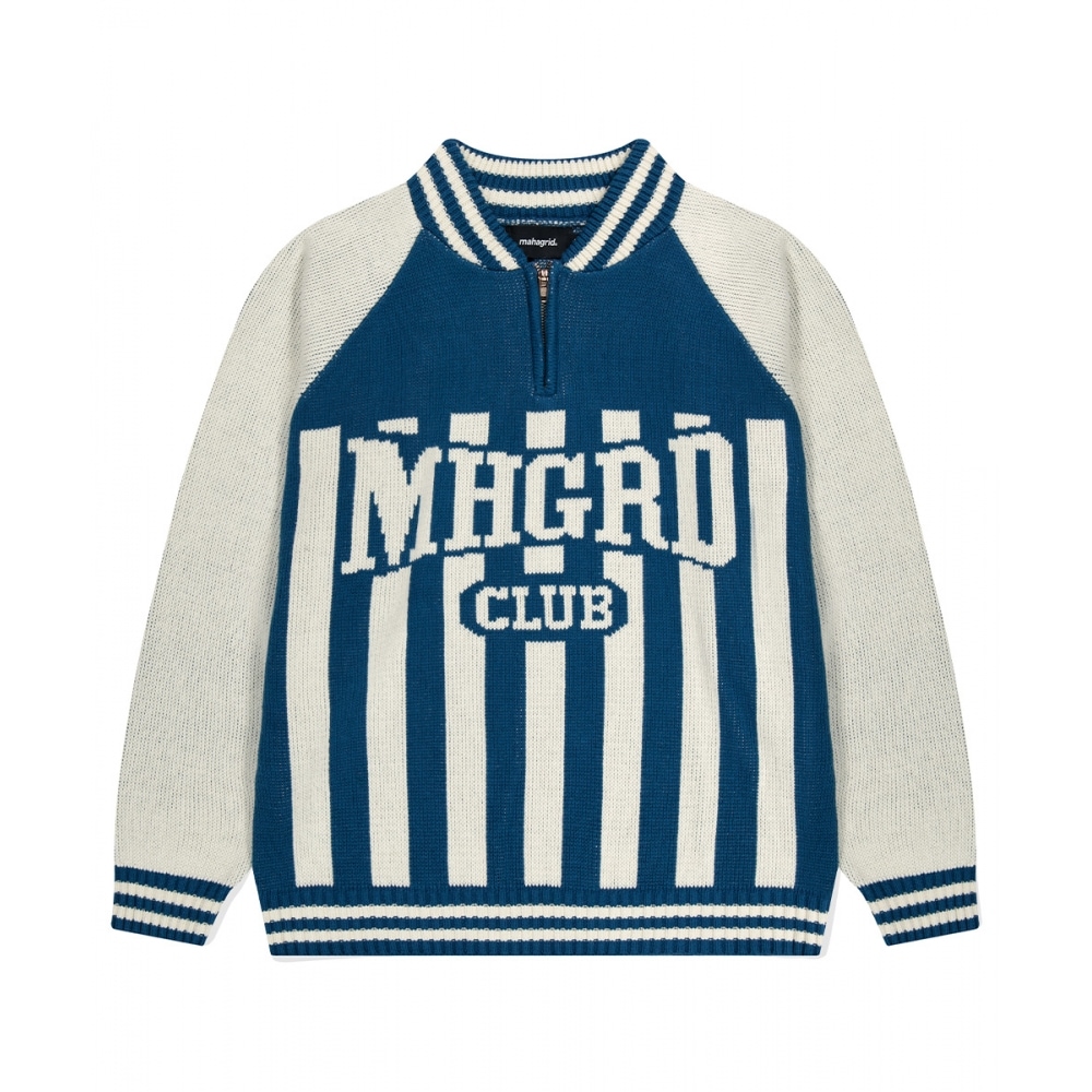 マハグリッド MHGRD クラブハーフジップニットブルー (MG2DFMK680A)