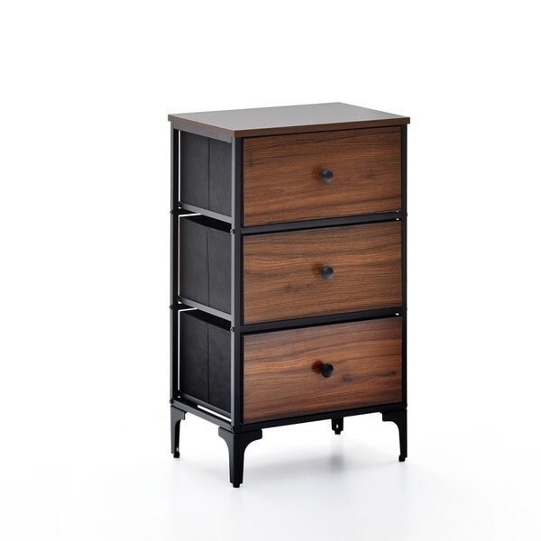 B.Bファニシング RVLS0283KIDBR ダークブラウン ターンチェスト 3段 メーカー直送