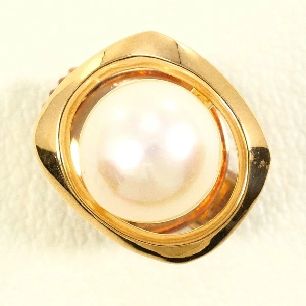 K18 18金 PG ピンクゴールド 合金 ピンブローチ パール(真珠) ジュエリー 中古